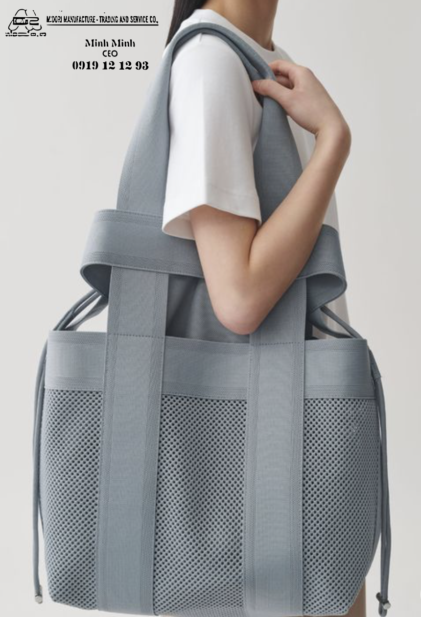 Dây đai dệt nylon may túi xách 50mm màu xám xanh