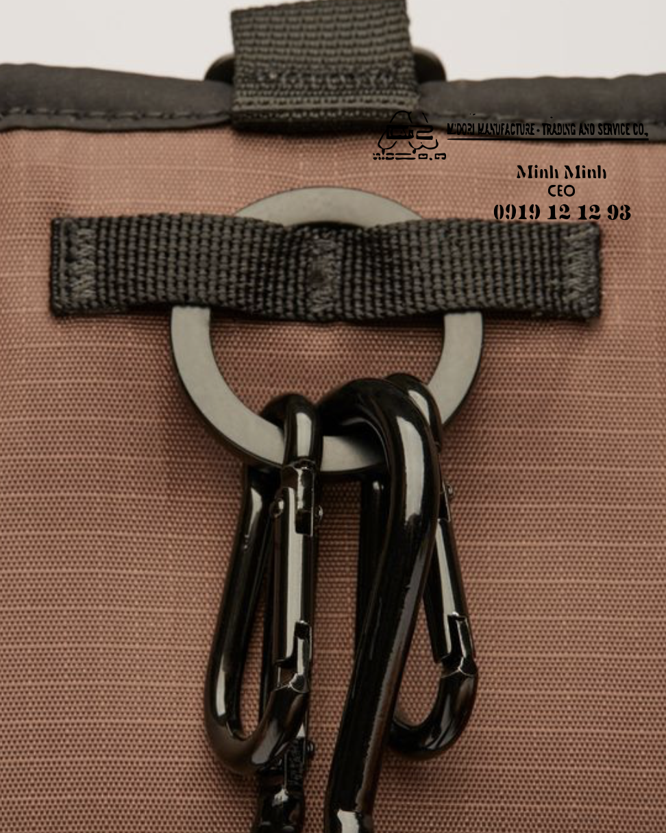 Dây đai 15mm màu nâu may móc khoá