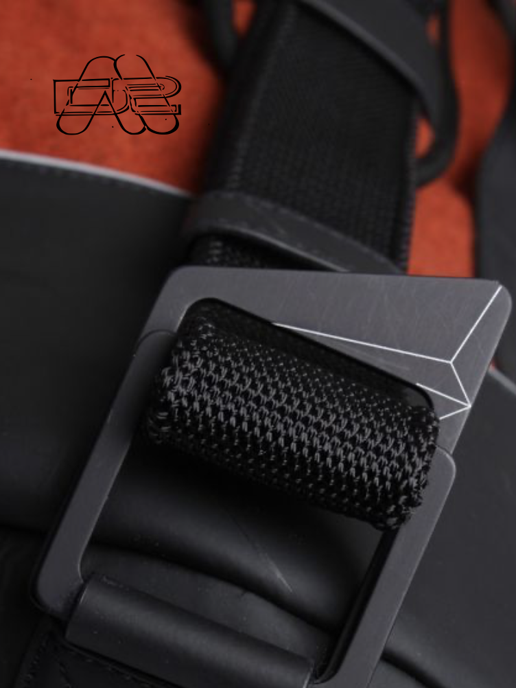 Dây đai dệt 2 bên phồng màu đen