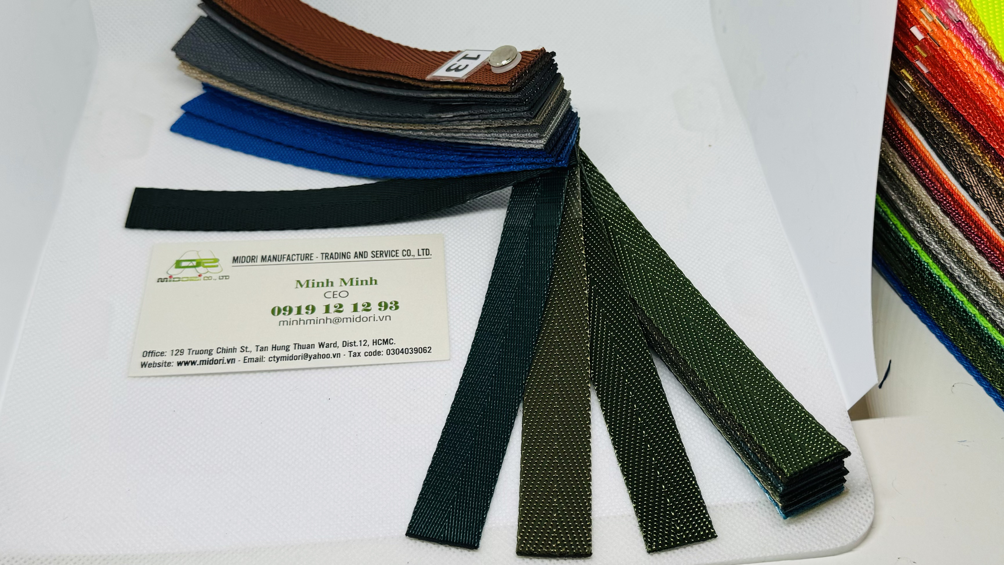 Gia công dây đai dệt 20mm màu xanh lính