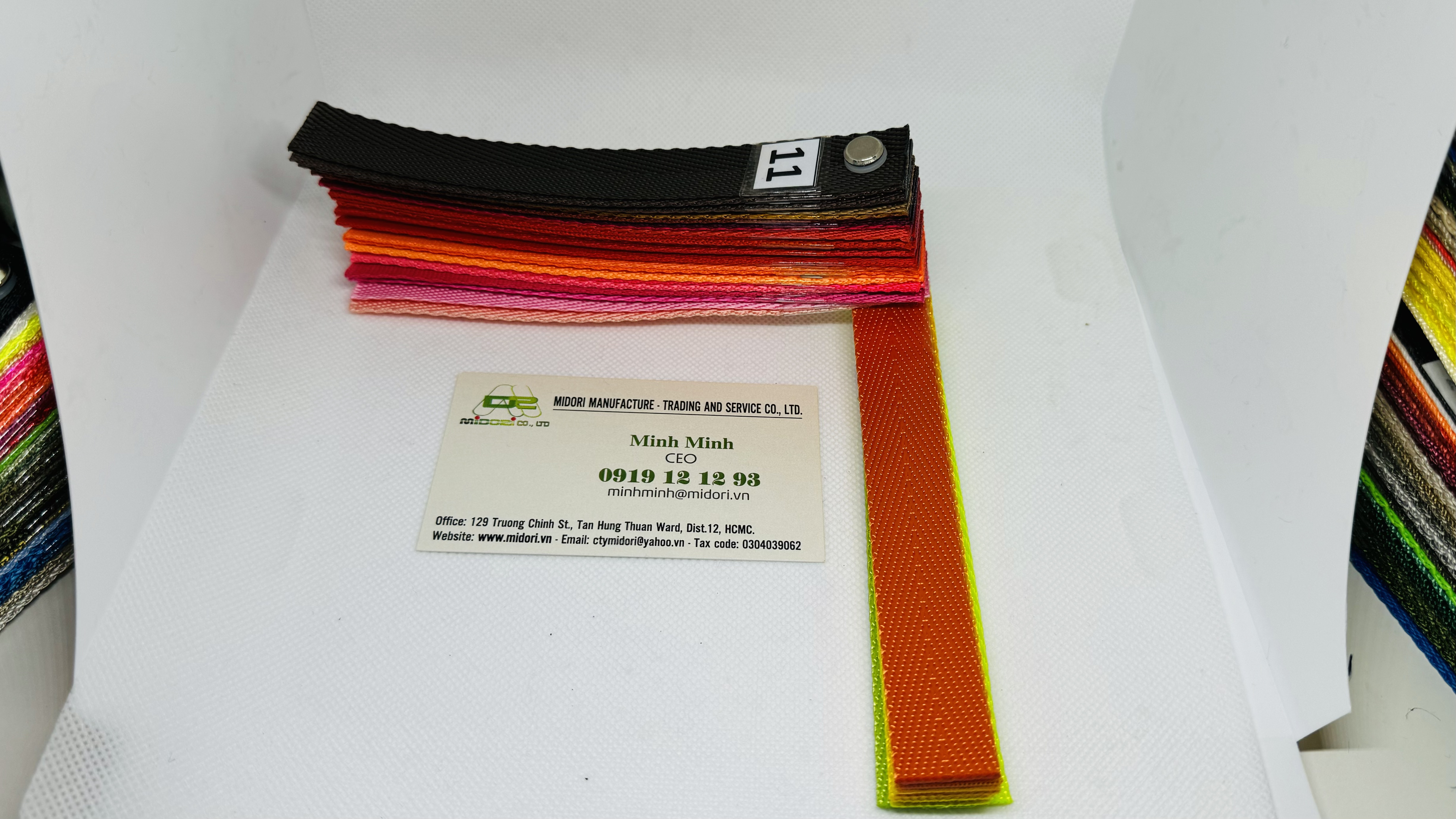 Dây đai dệt màu cam đậm 20mm