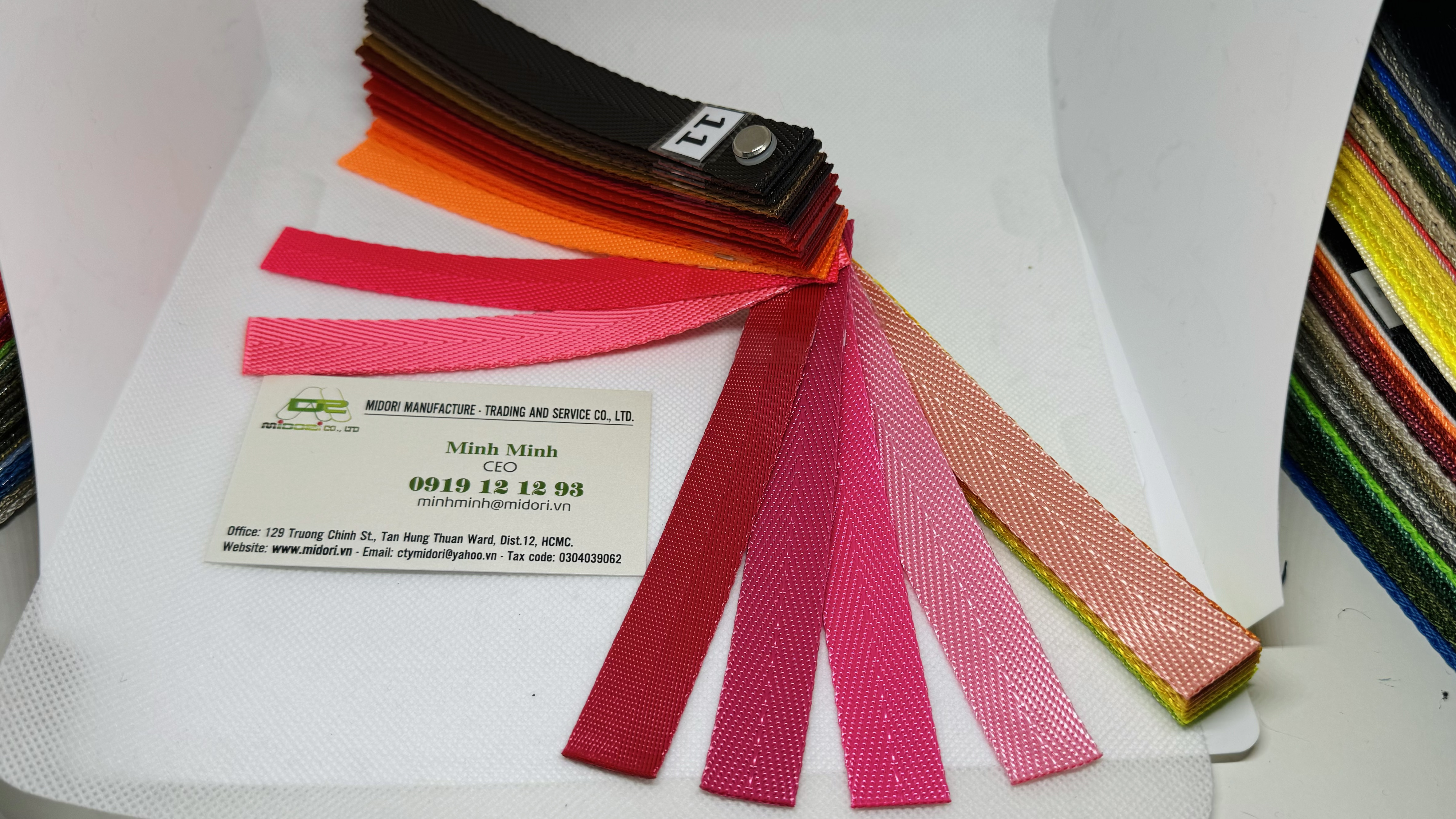 Dây đai dệt màu hồng 20mm