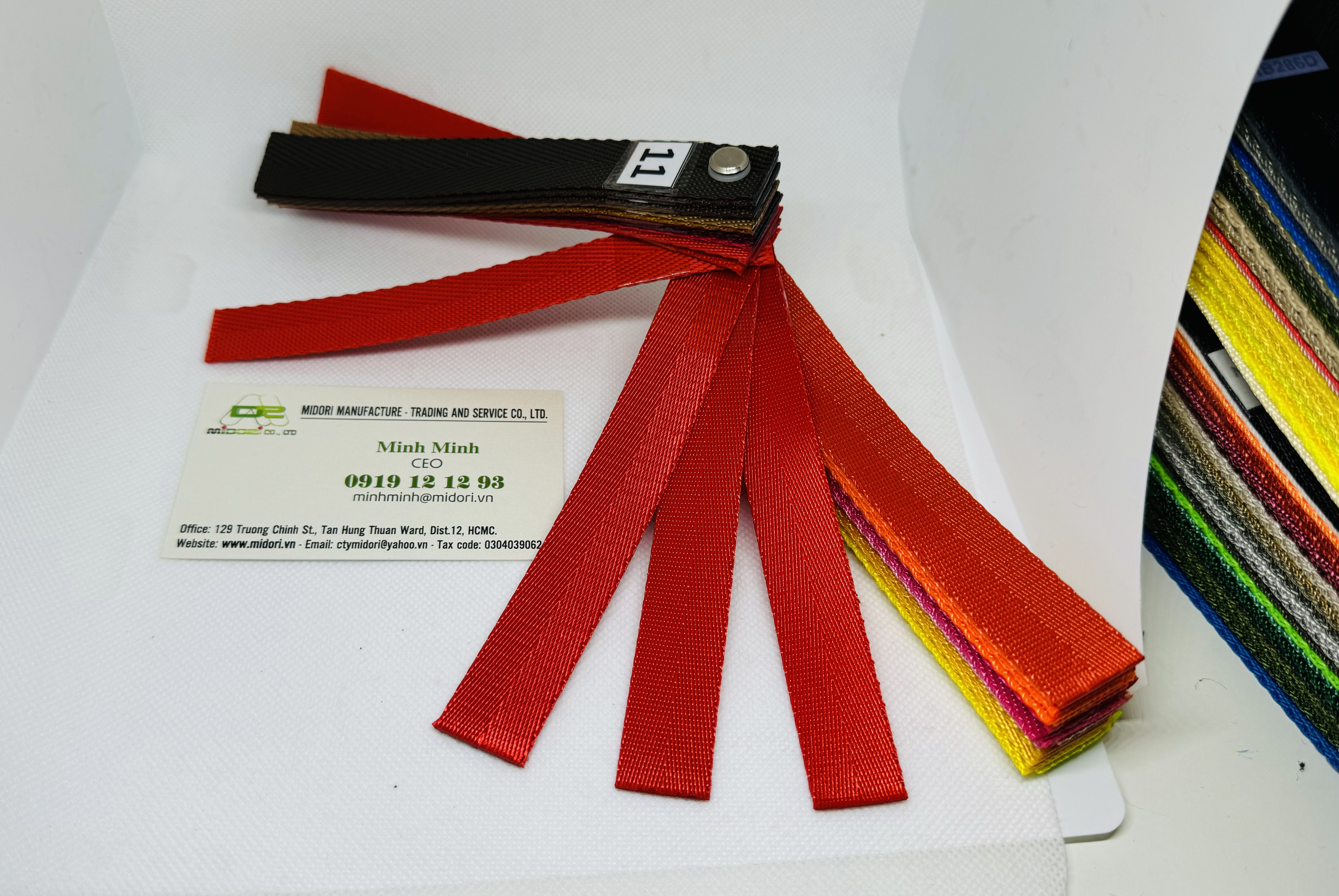 Dây đai dệt màu đỏ 10mm