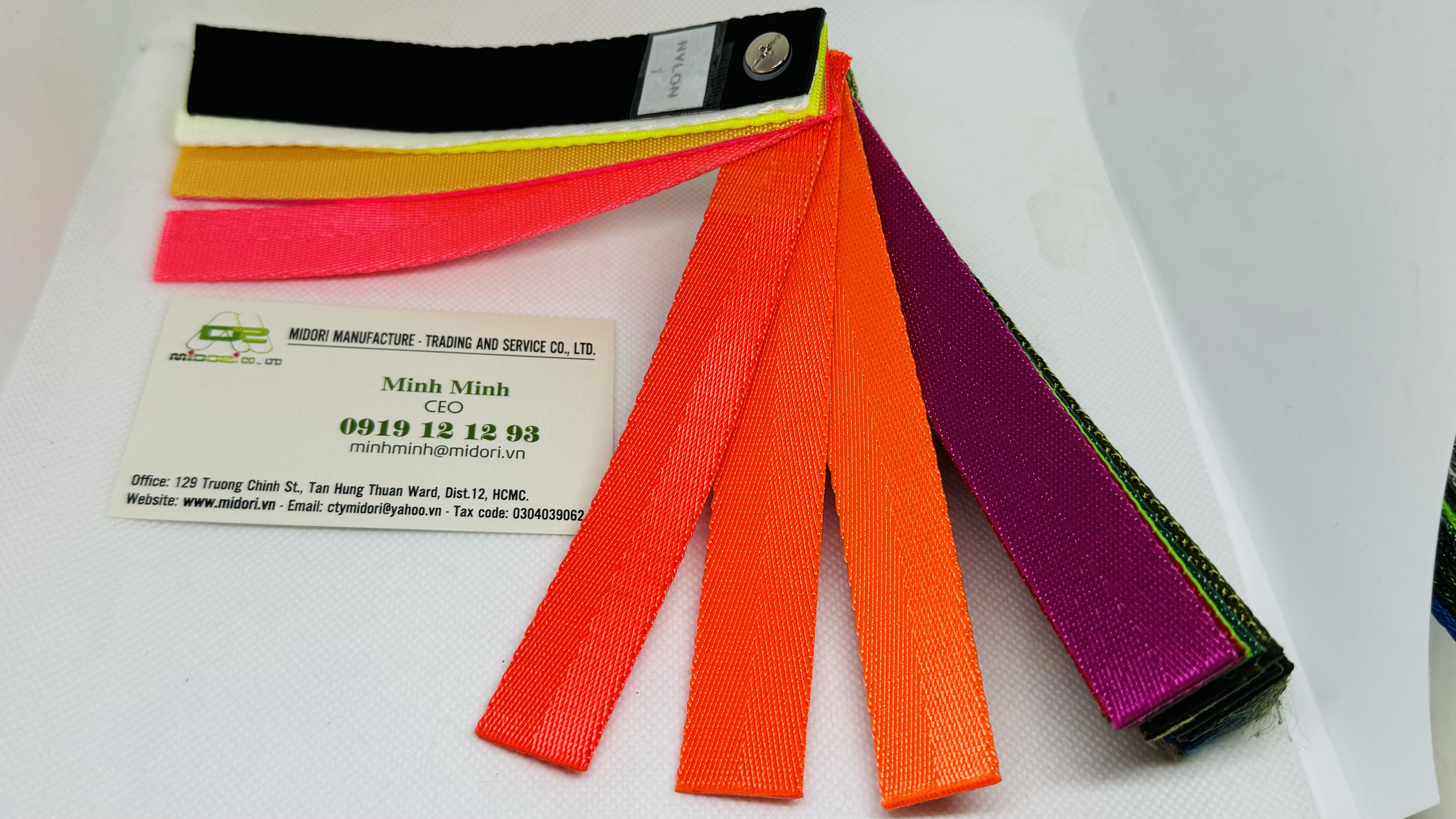 Dây đai màu cam dạ quang