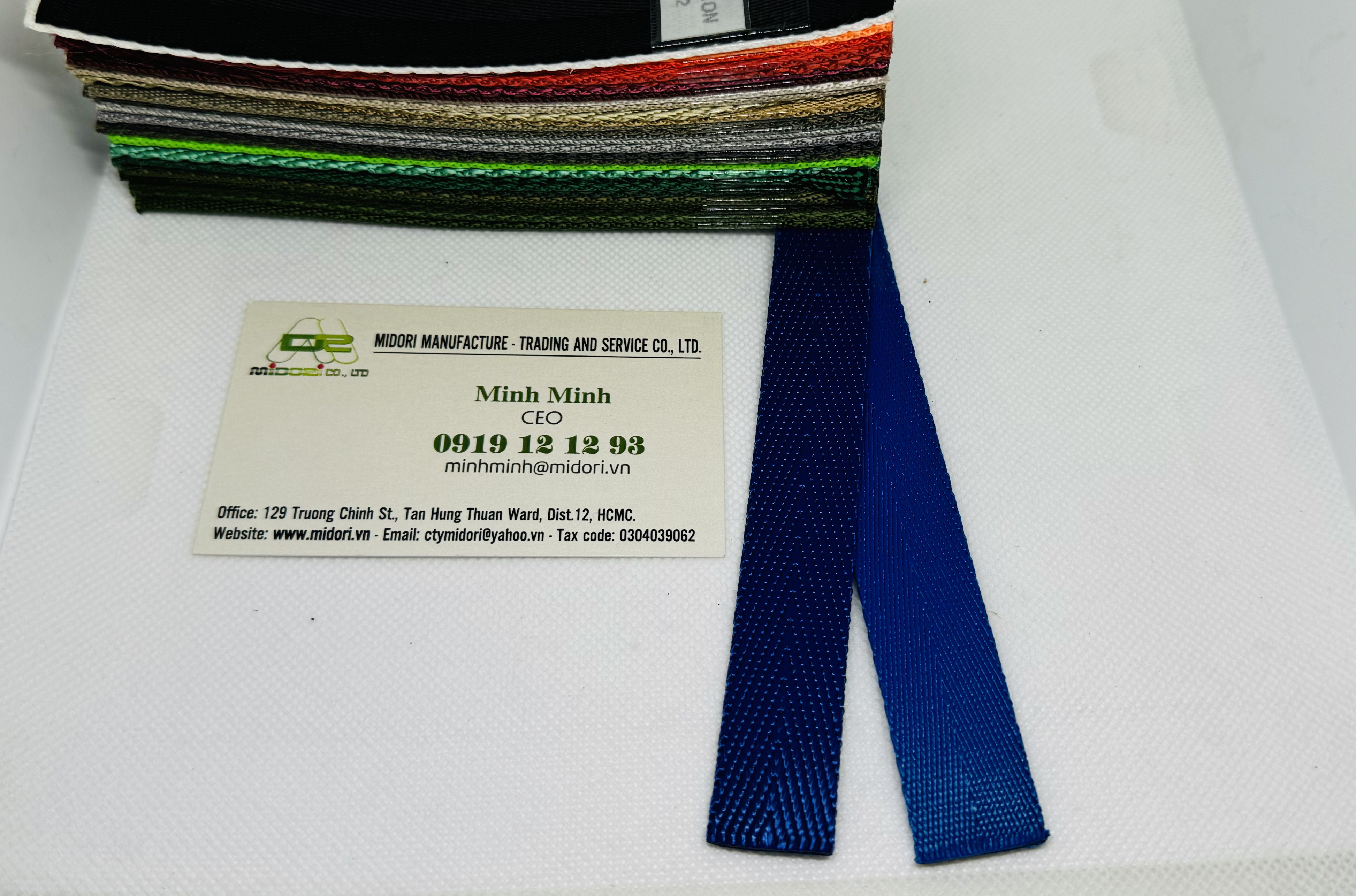 Dây đai dệt màu xanh dương đậm 