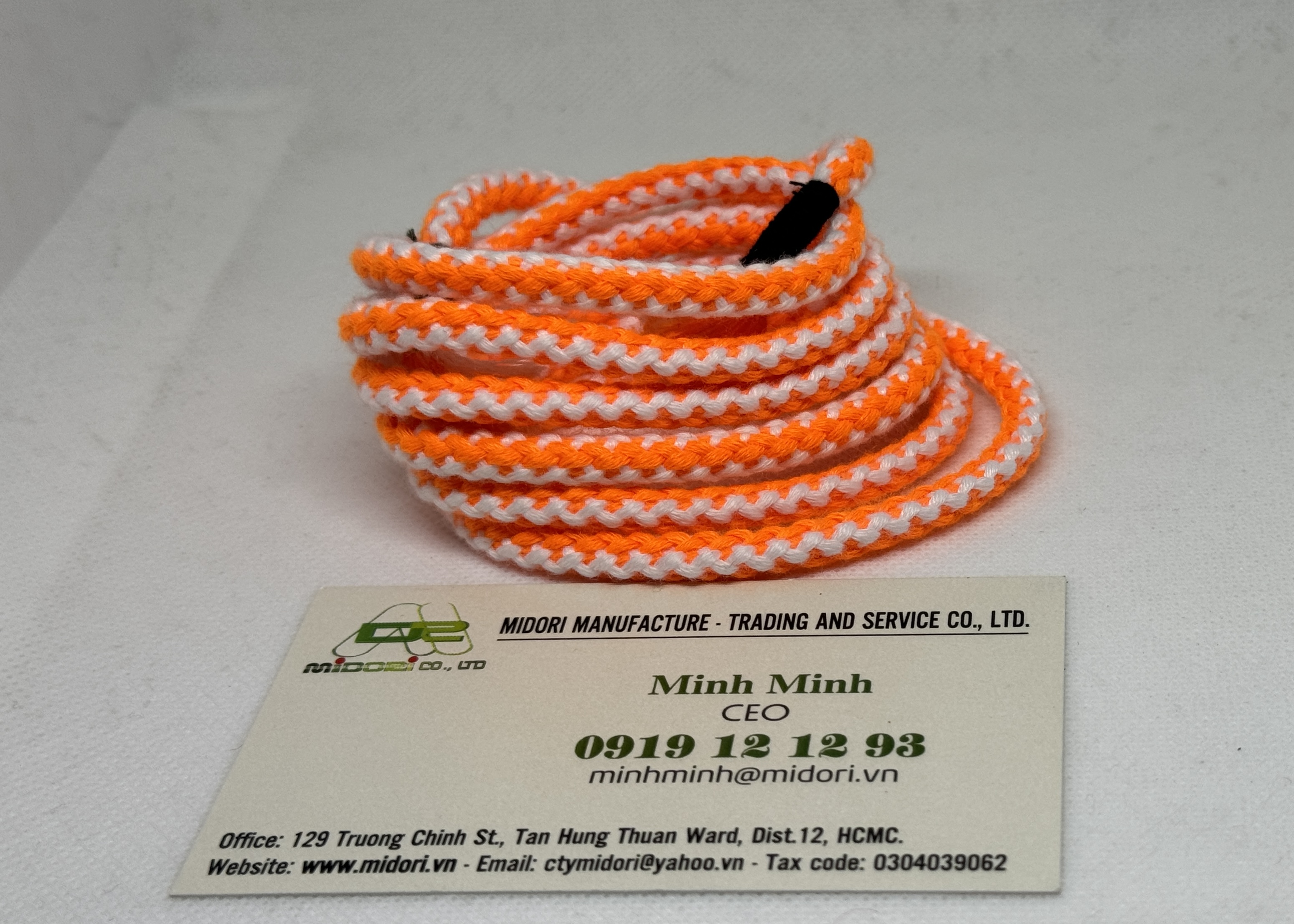 Dây dù xoắn, dây máy lắc màu cam, dây mĩ màu vàng 6mm