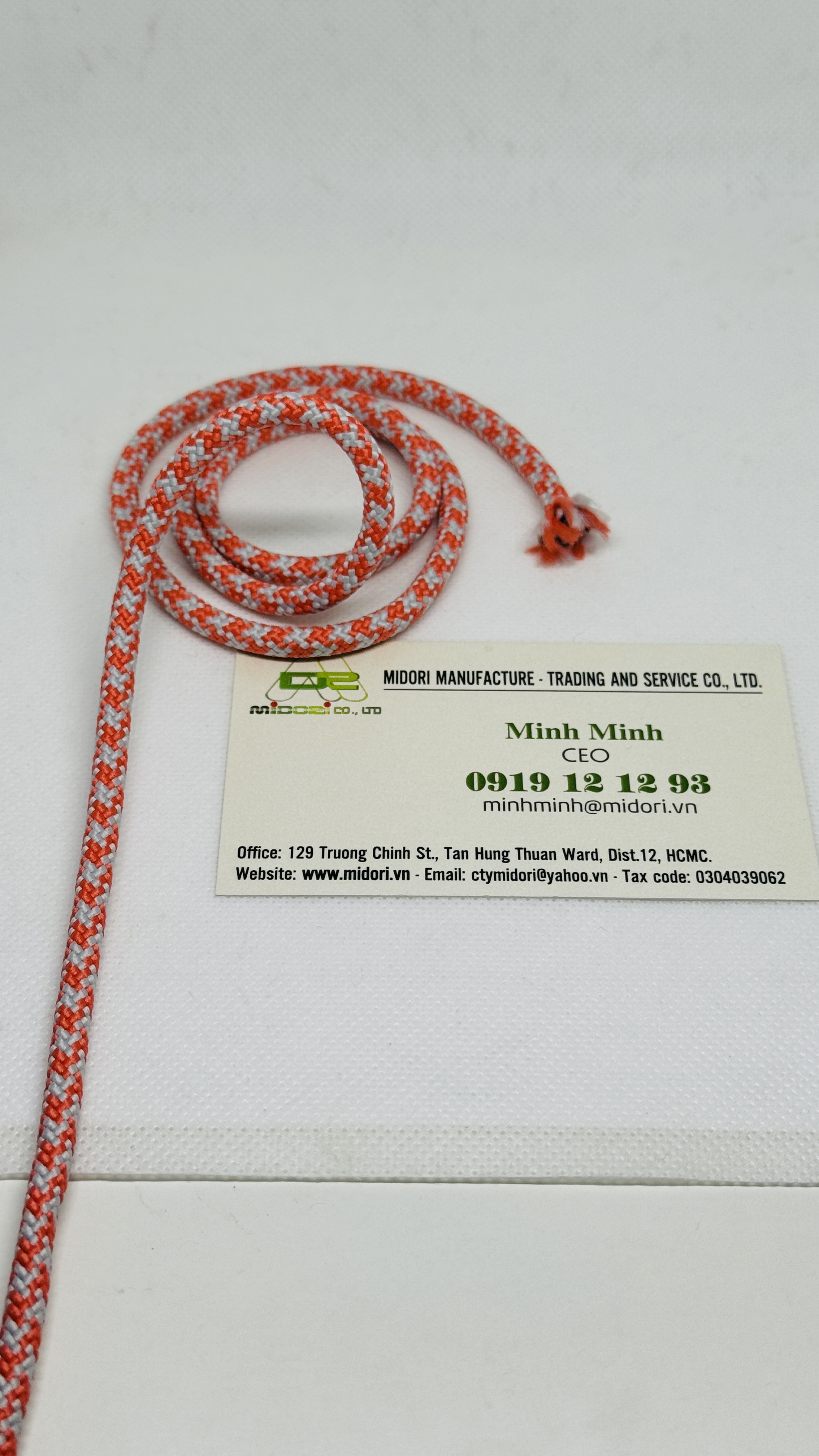  gia công dây dù, dây se, dây bẹn, dây dù, dây máy lắc đi, dây óng màu cam trắng