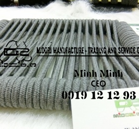 Sản xuất Dây dù đan ghế màu xanh 