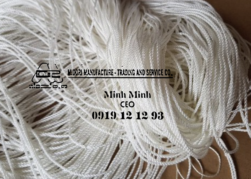 Dệt dây se 1mm màu trắng, dây xoắn nhỏ giá rẻ