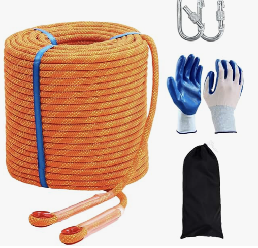 Dây dù bện tổng hợp sử dụng làm dây cứu sinh có thể quấn quanh người để bảo đảm an toàn lao động