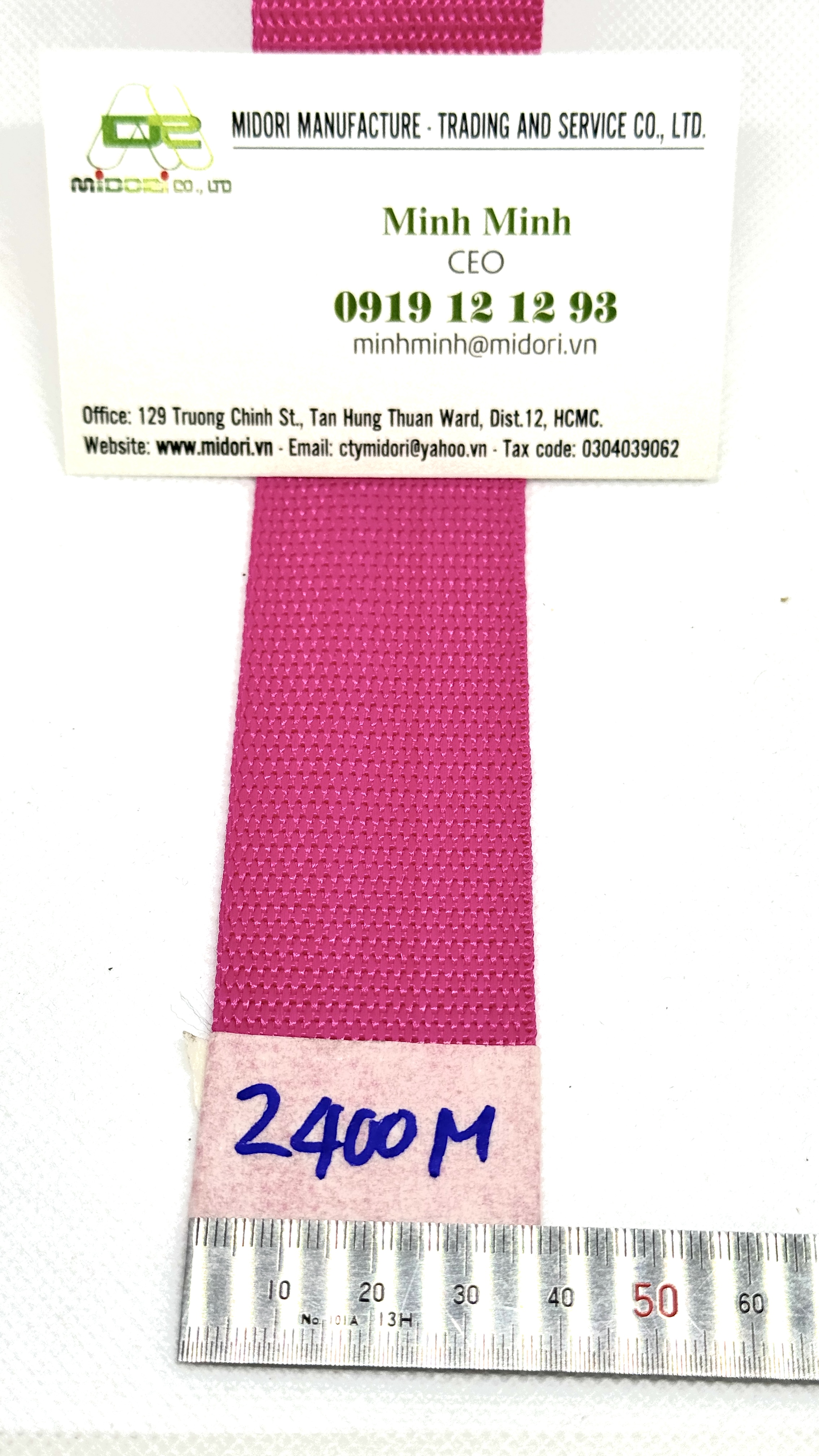 Dây đai dệt DB màu hồng