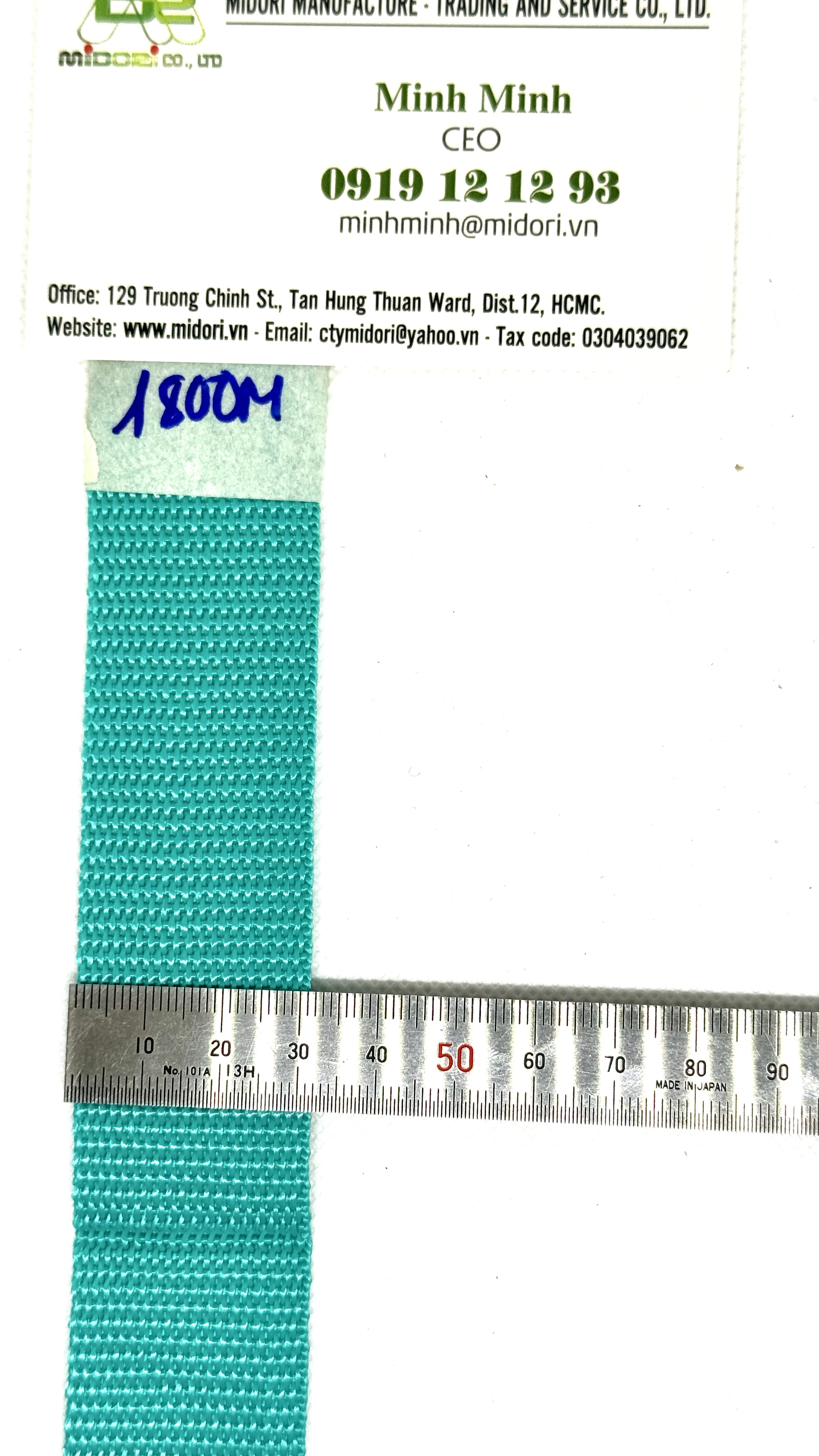 Dây đai dệt 30mm màu xanh