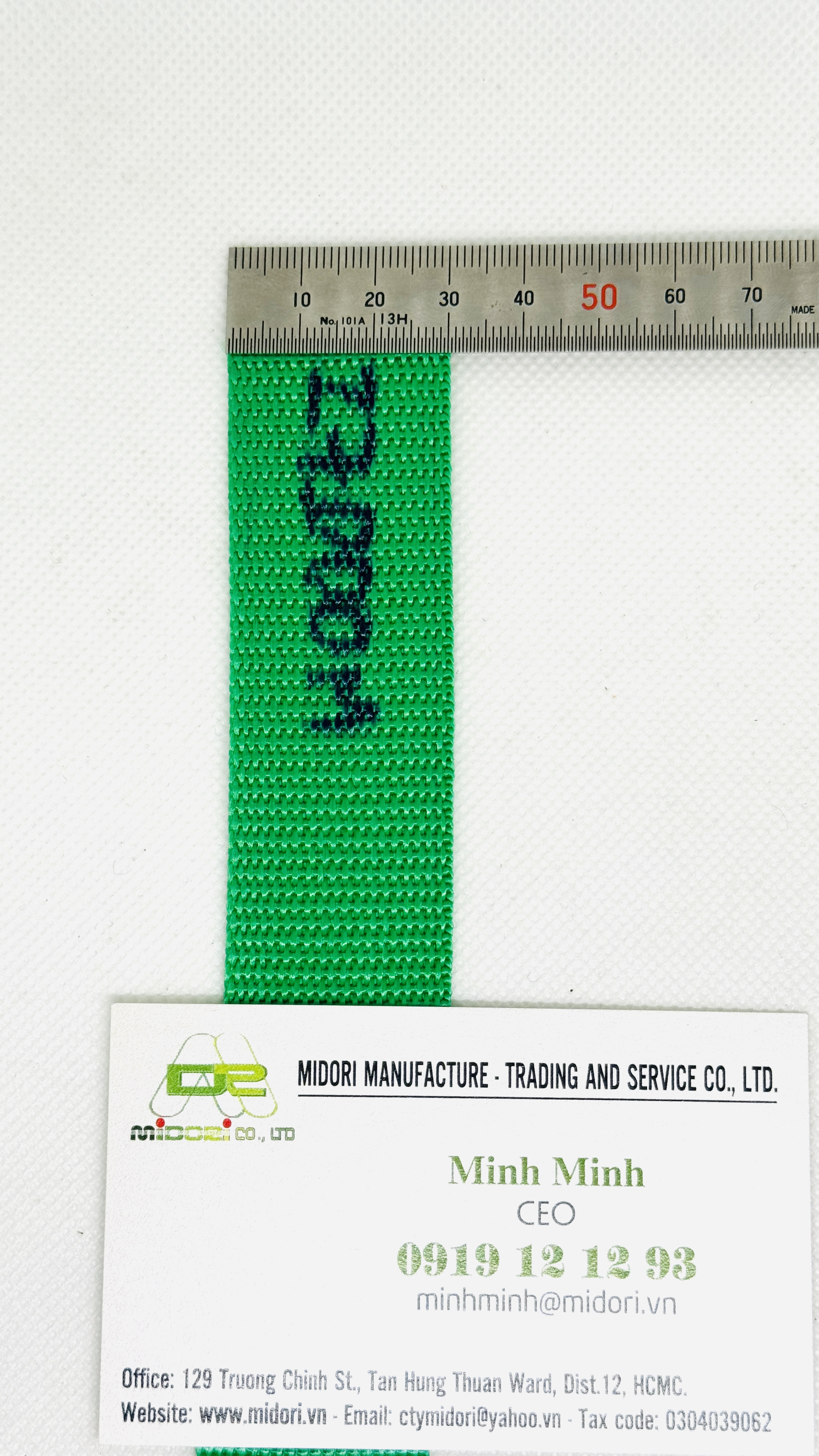 Dây đai dệt màu green