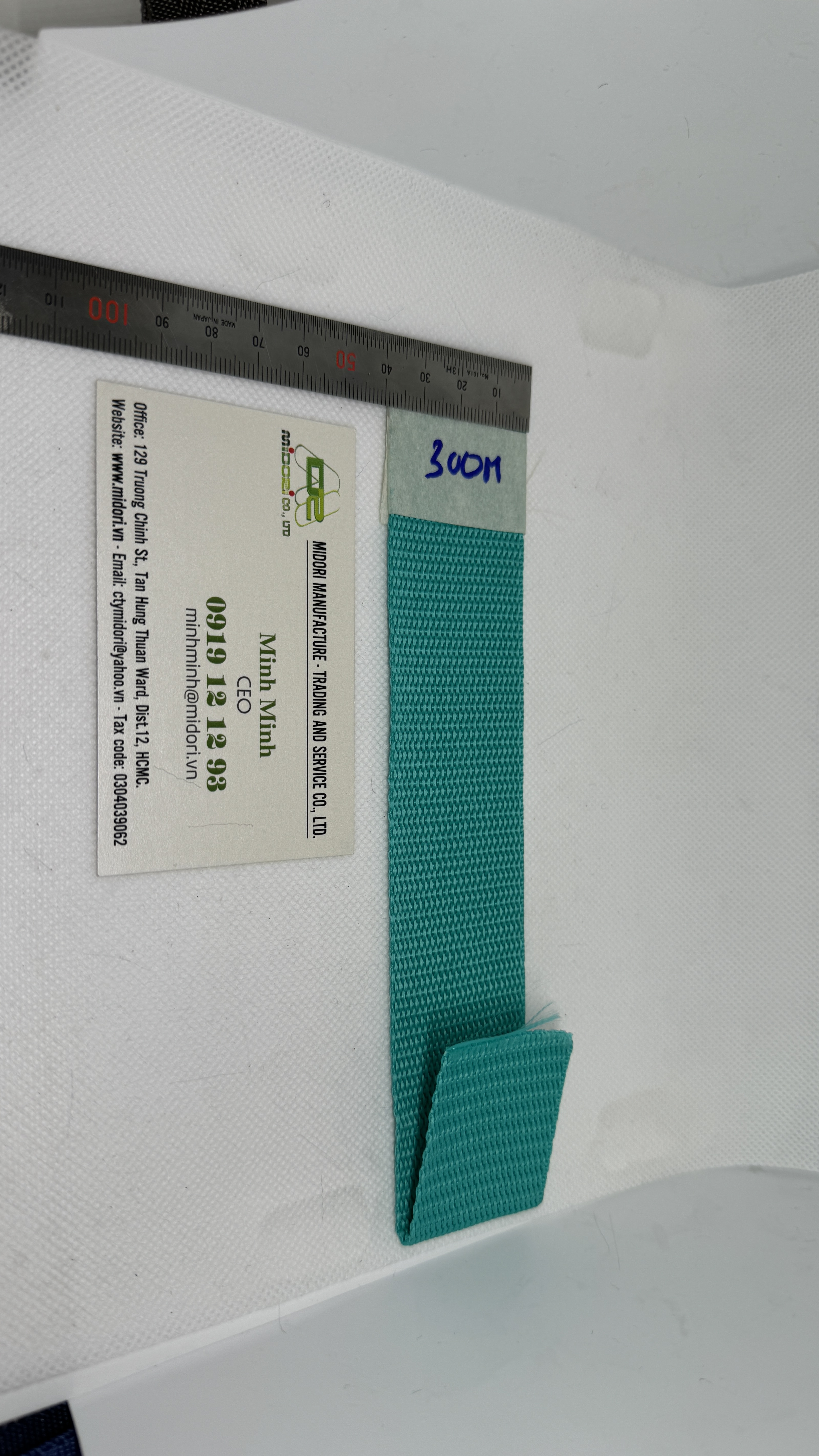 Dây đai dệt màu xanh ngọc