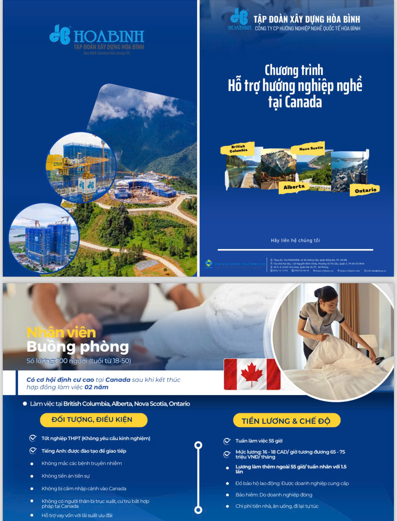 Nhân viên buồng phòng tại Canada