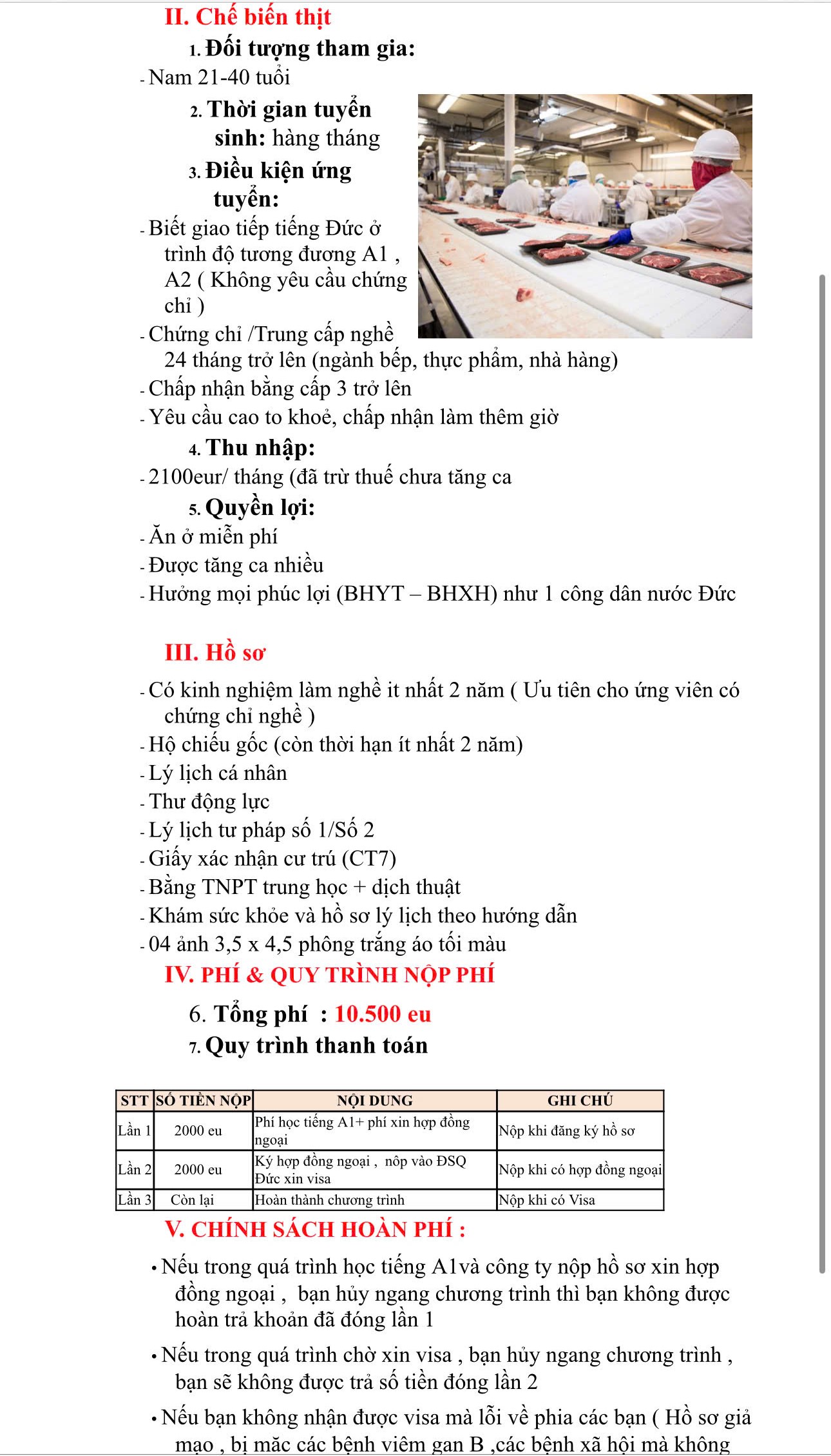 Chế biến thịt tại Đức